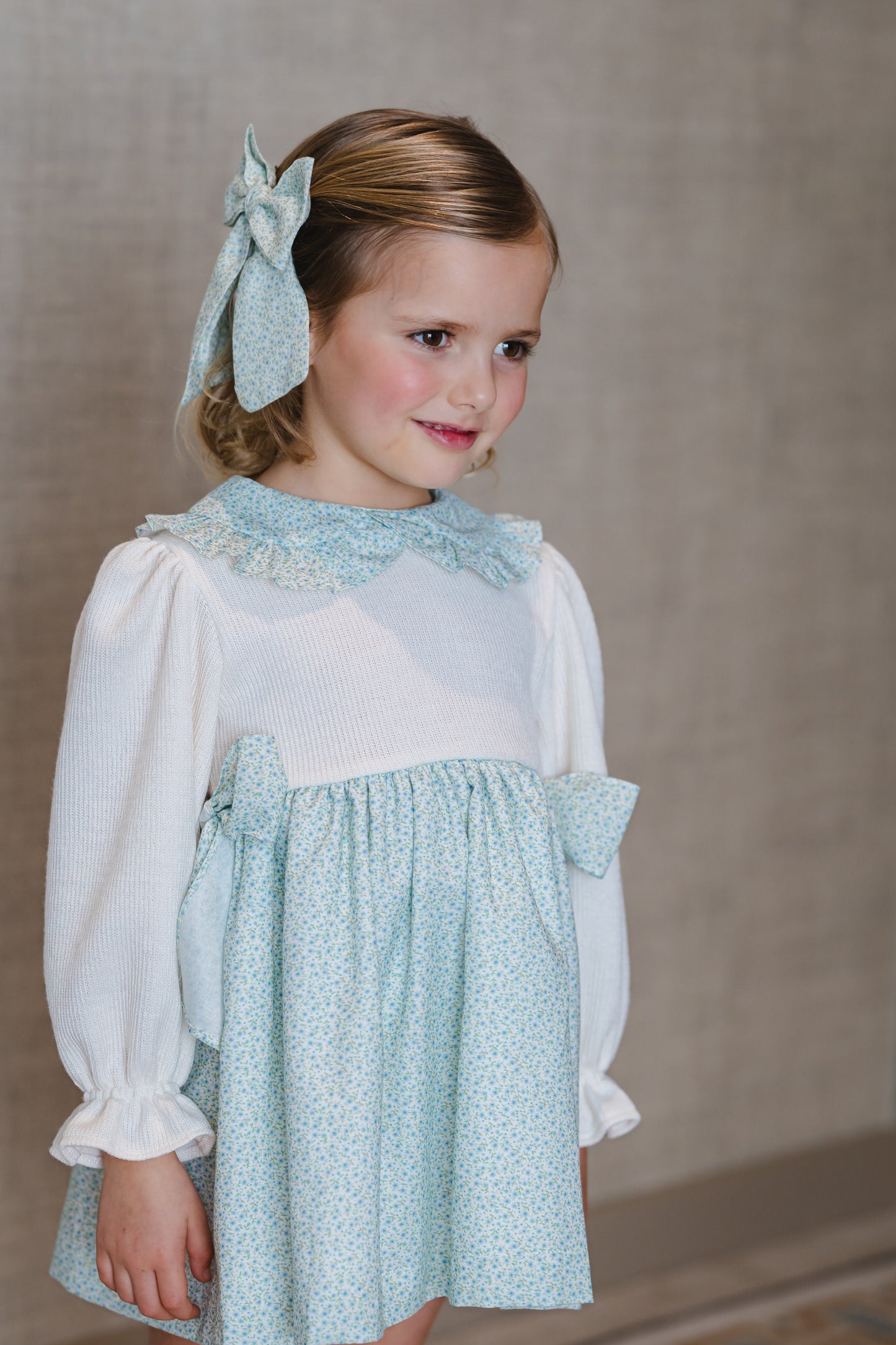 Winter Bloom Blue Dress