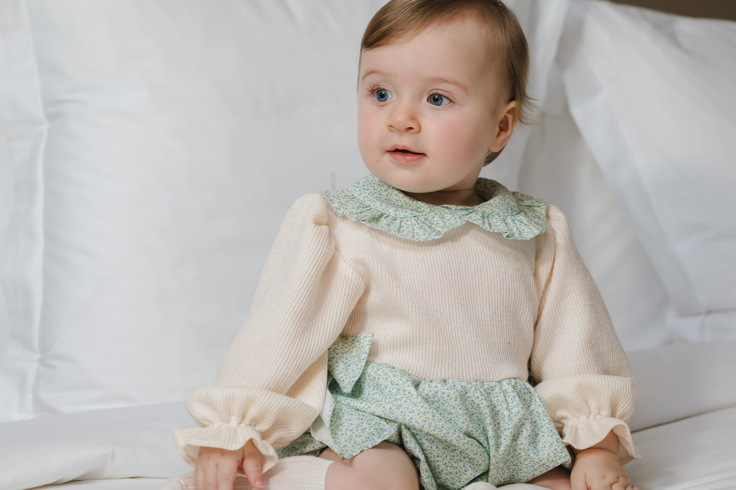 Winter Bloom Blue Romper