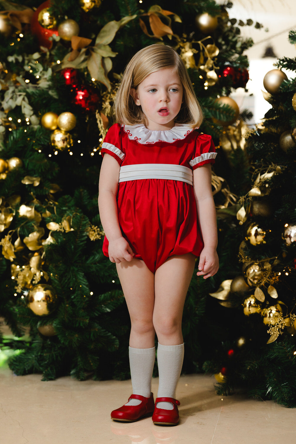Santa Baby Velvet Romper