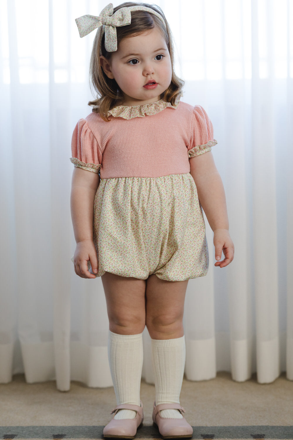 Winter Bloom Pink Romper