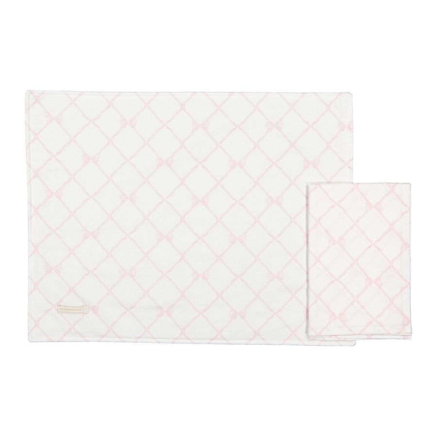 Pink Ribbon Set of one Placemat & one Napkin