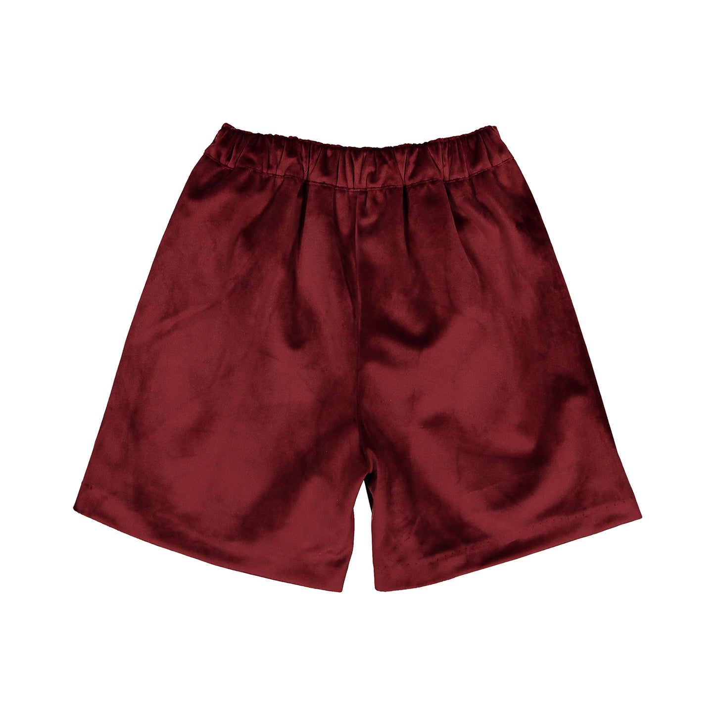 Burgundy Velvet Shorts