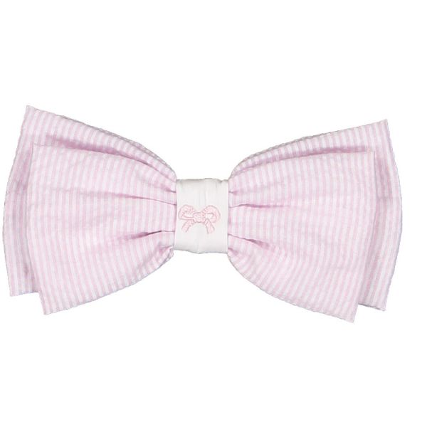 Pink Seersucker Hair Clip