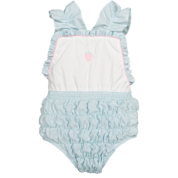 Mint Berries Cotton Frilled Swimsuit