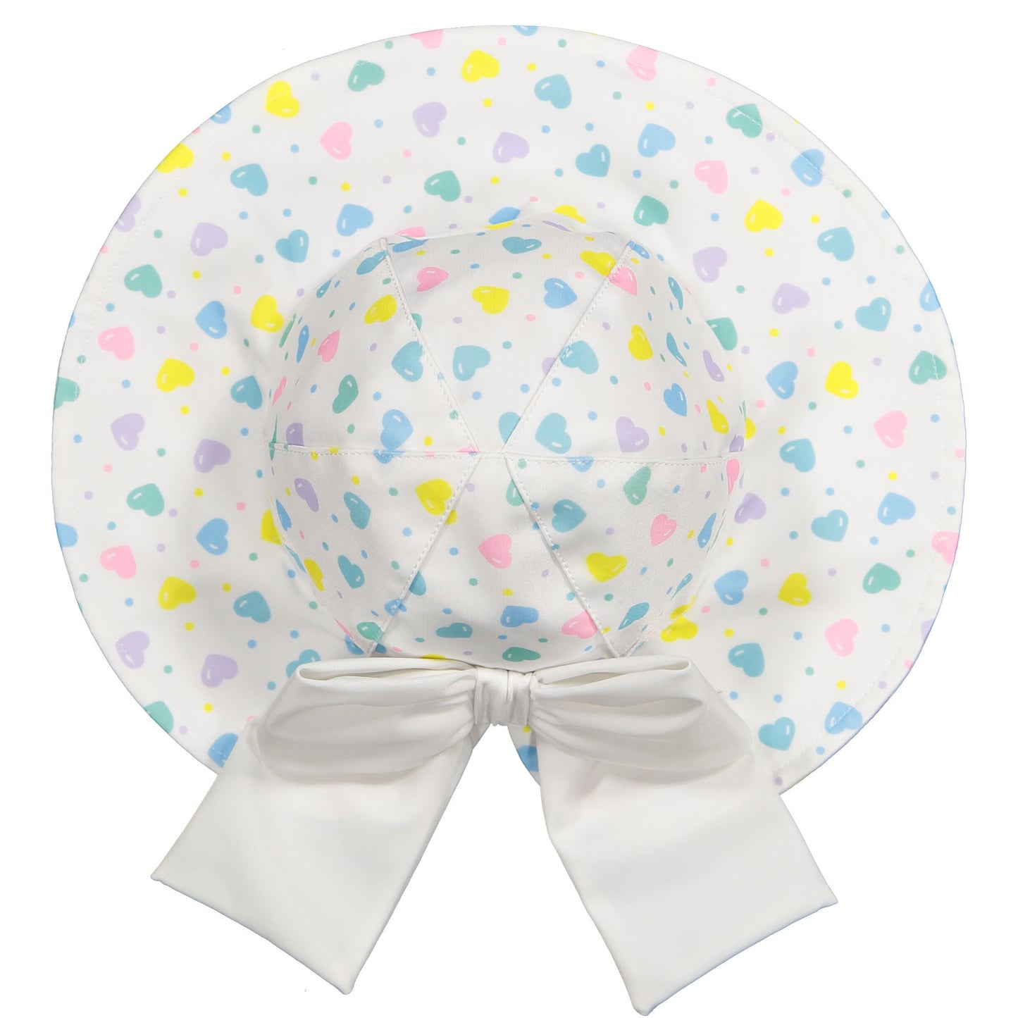 Multicolor Hearts Lycra Sunny Hat