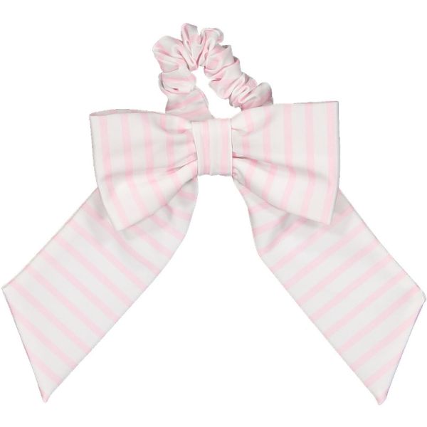 Stripes Pink Lycra Scrunchie