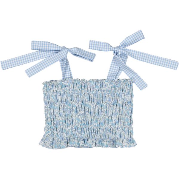 Maryland Blue Ditsy Floral Top