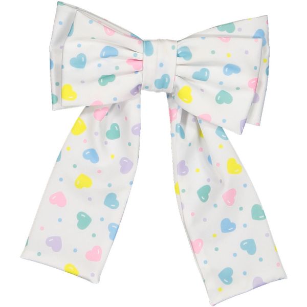 Multicolor Hearts Lycra Big Hair Clip
