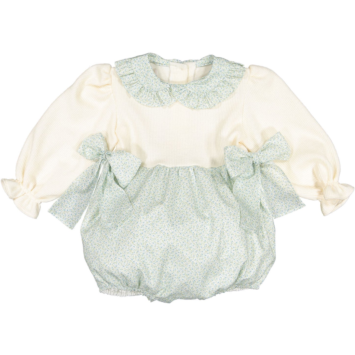 Winter Bloom Blue Romper