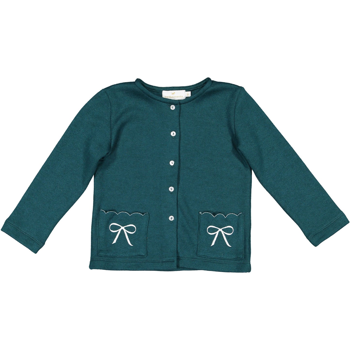 Green Pocket Bows Cardigan