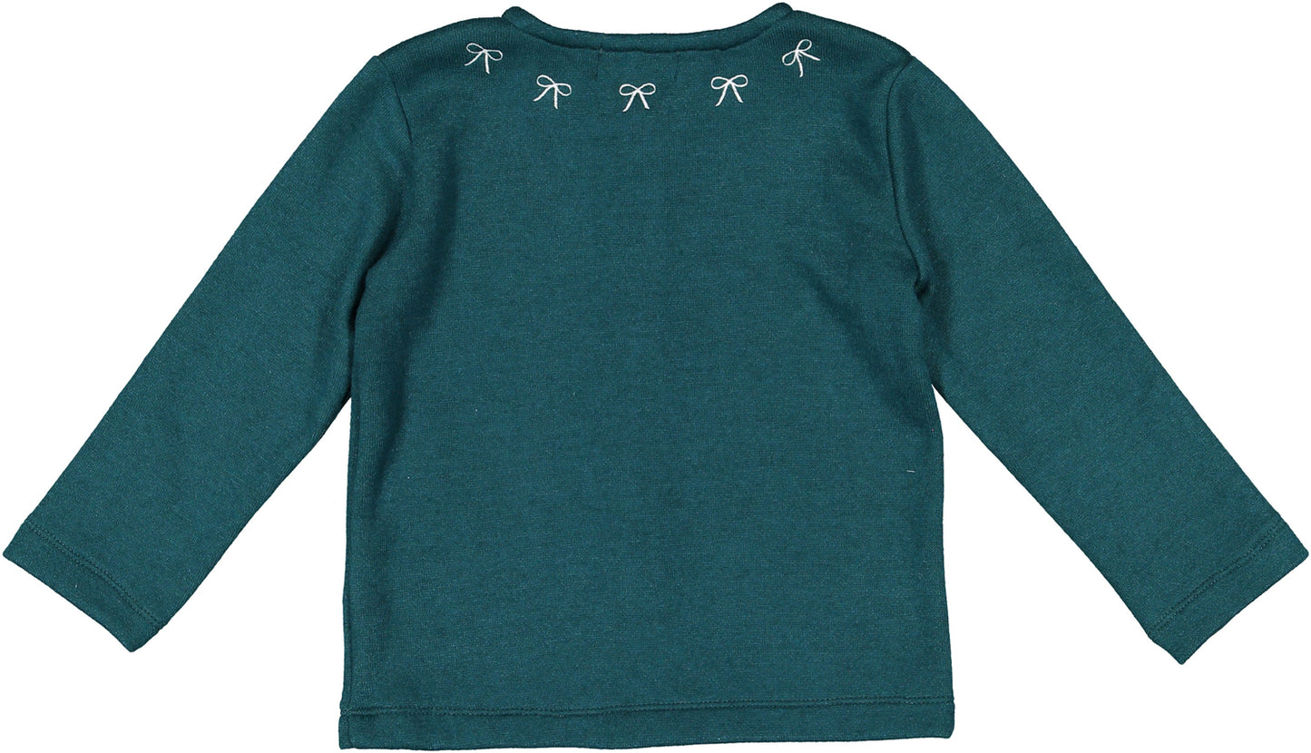Green Collar Bows Cardigan