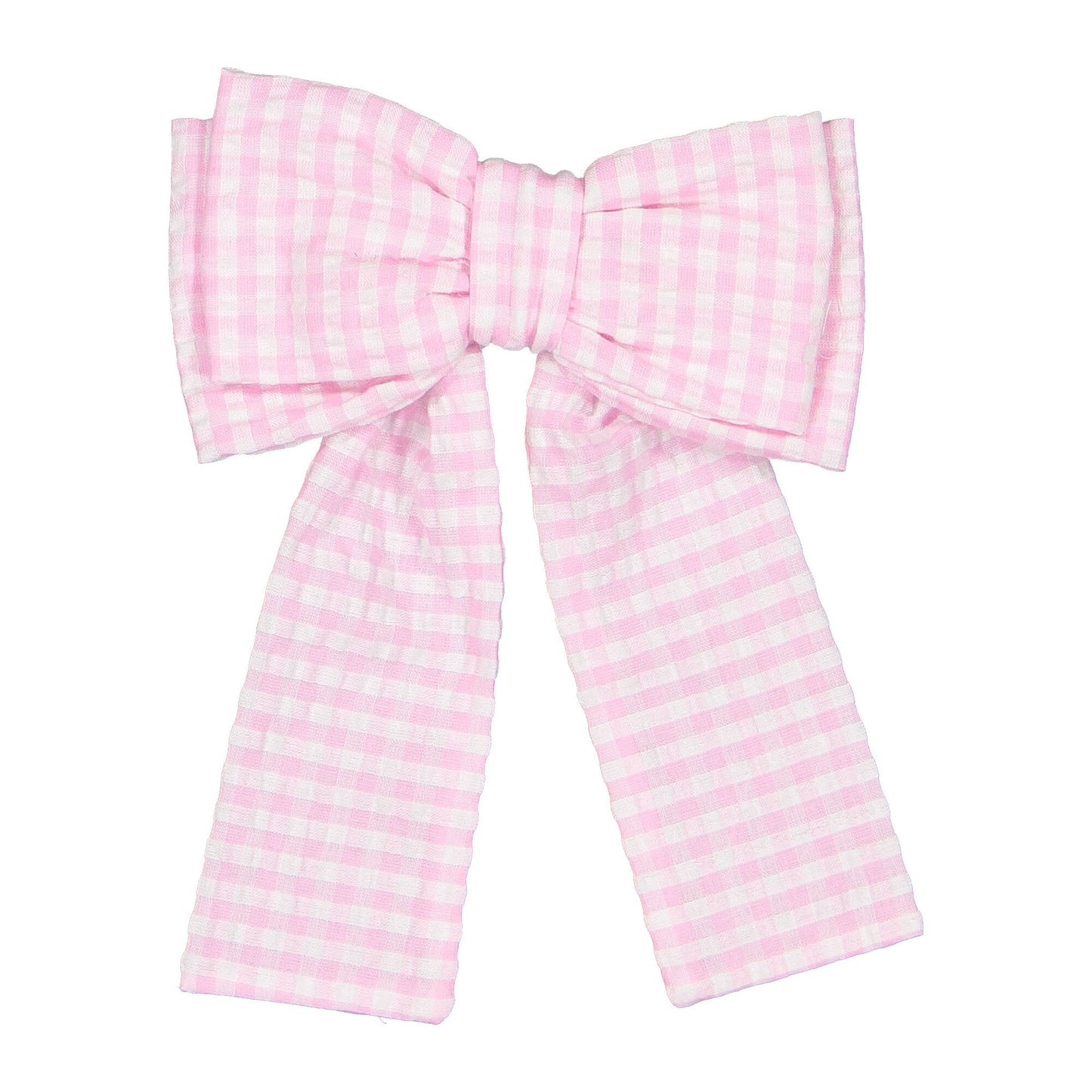 Pink Gingham Big Hair Clip