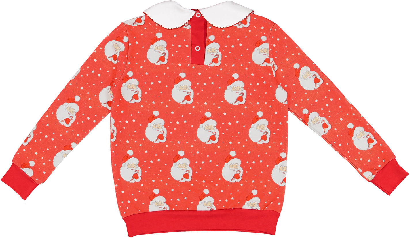 Red Santa Girl Sweatshirt