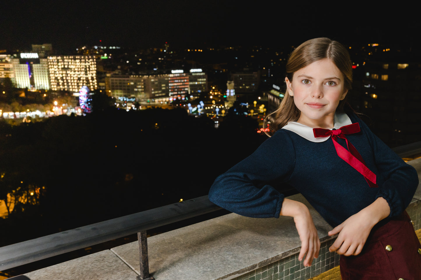 Maryland Burgundy Bow Velvet Shirt