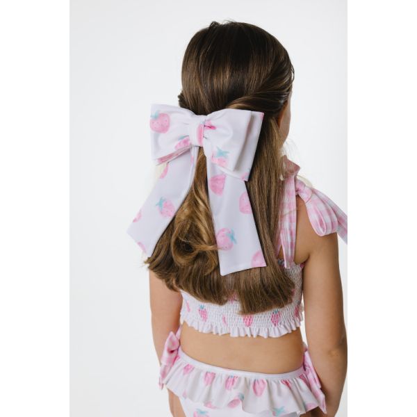 Classic Strawberries Lycra Big Hair Clip