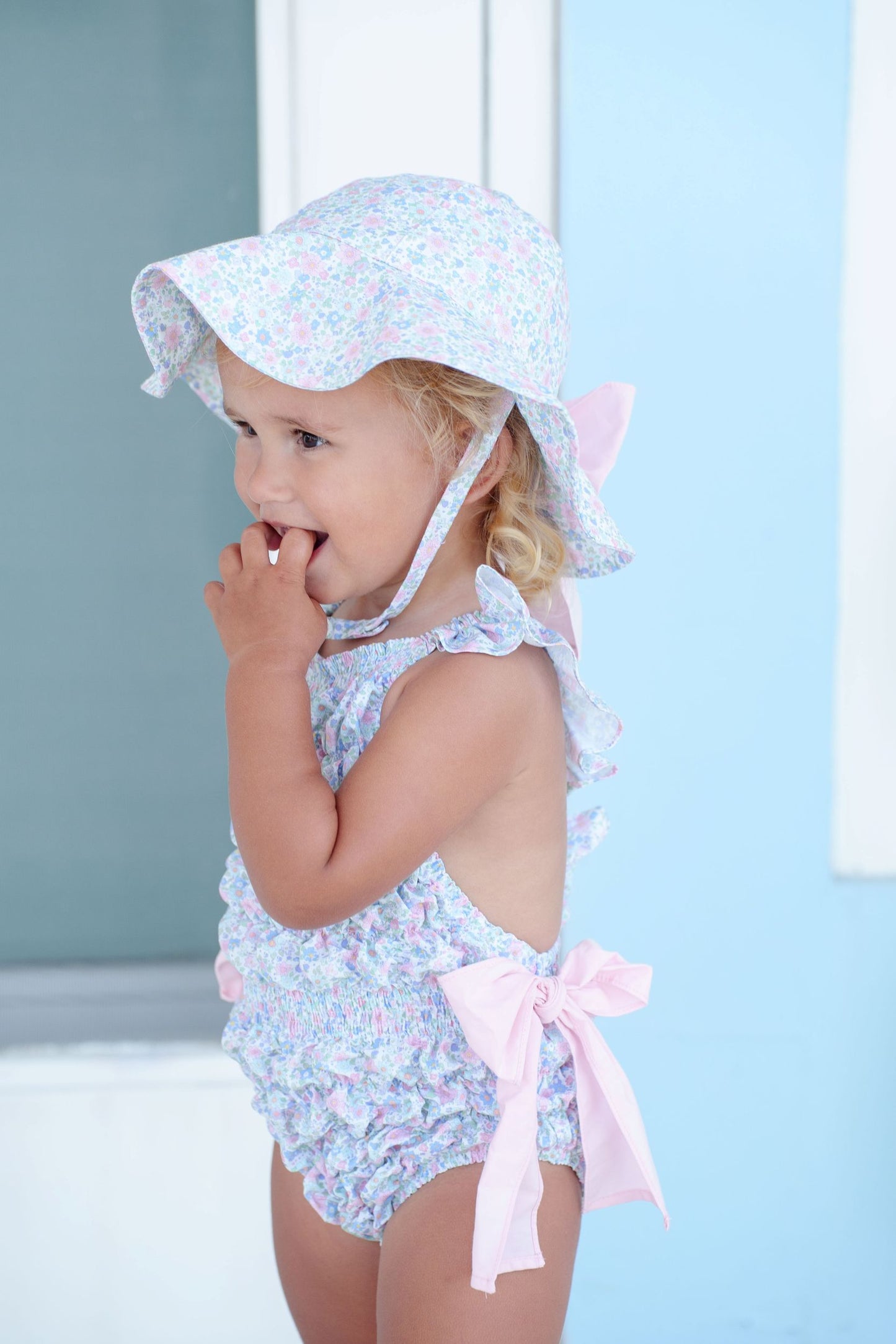 Lily Cotton Frilled Swimsuit