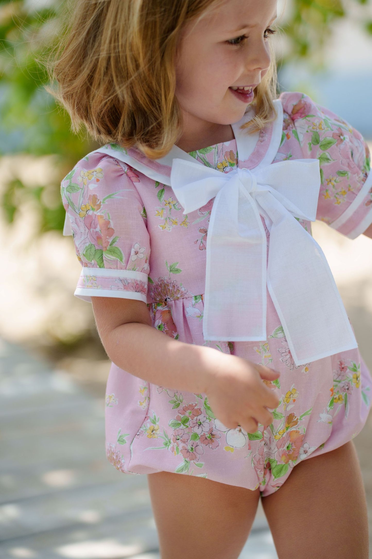 PRE-ORDER Linen Floral Romper