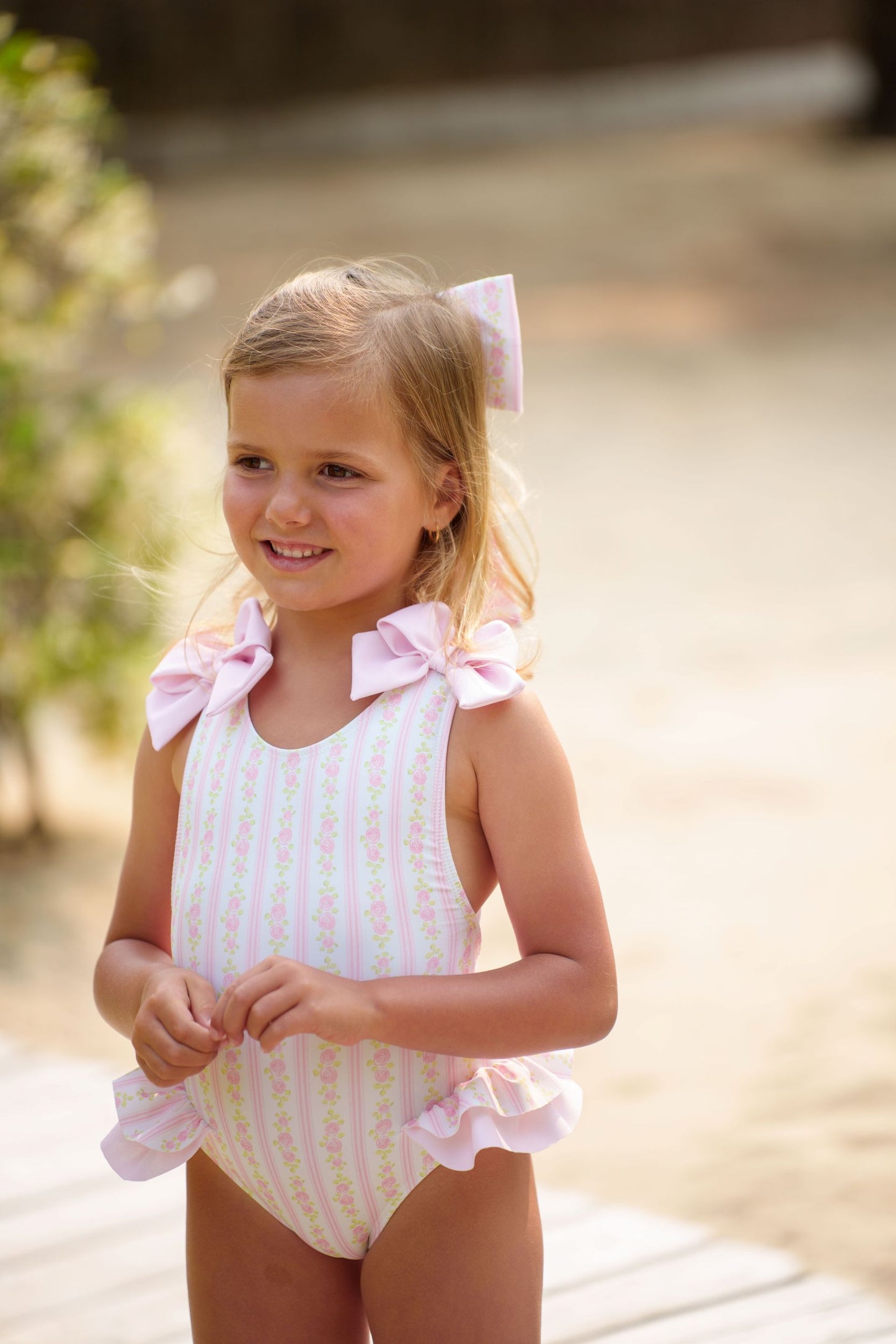 PRE-ORDER Romantic Floral Lycra Big Hair Clip