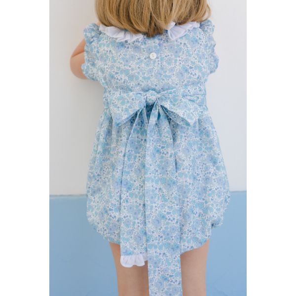 Blue Ditsy Floral Romper