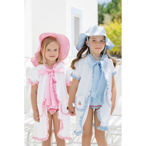 Gingham Mix Pink Cover-Up