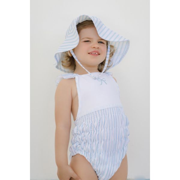 Stripes Blue Lycra Sunny Hat