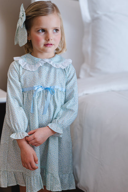 Winter Bloom Blue Nightgown