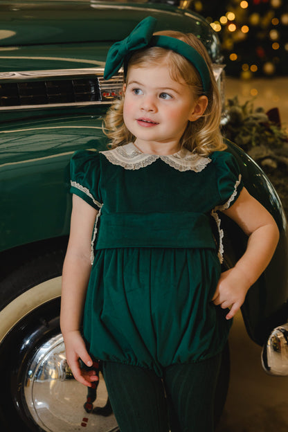 Green Velvet Headband