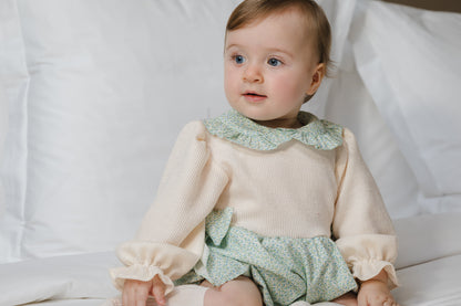 Winter Bloom Blue Romper