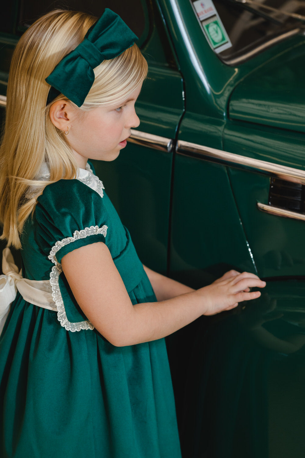 Green Velvet Headband