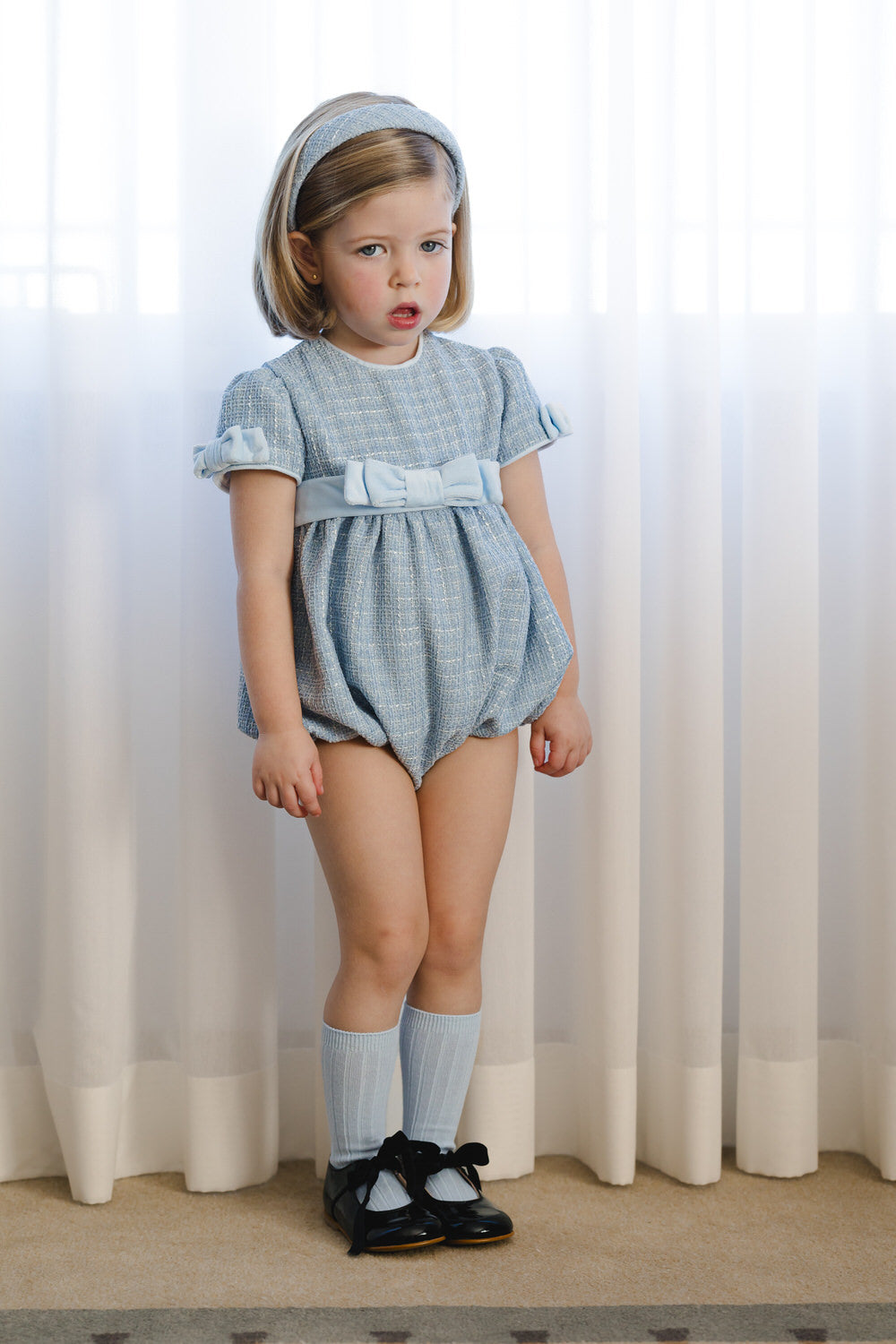 Blue Christmas Romper