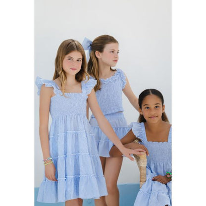 Maryland Blue Seersucker Skirt