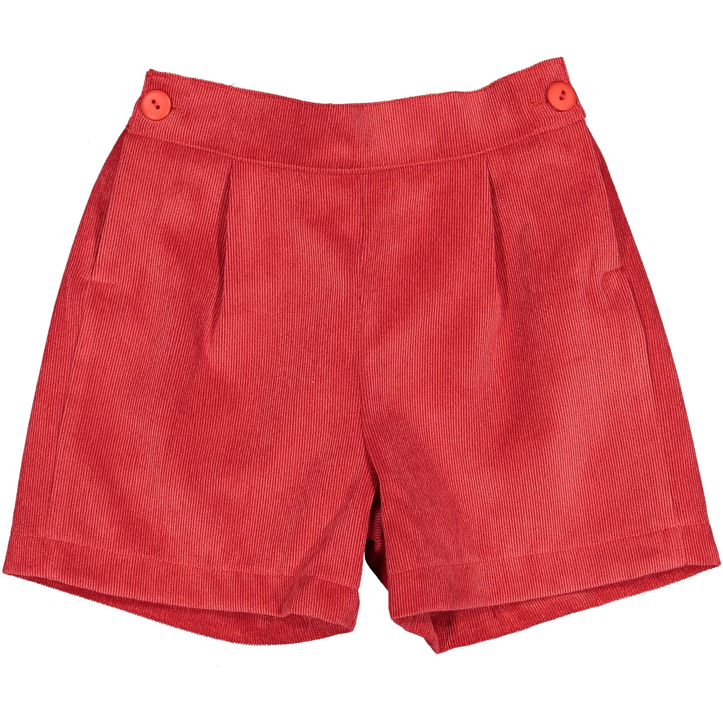 Red Corduroy Boy Shorts