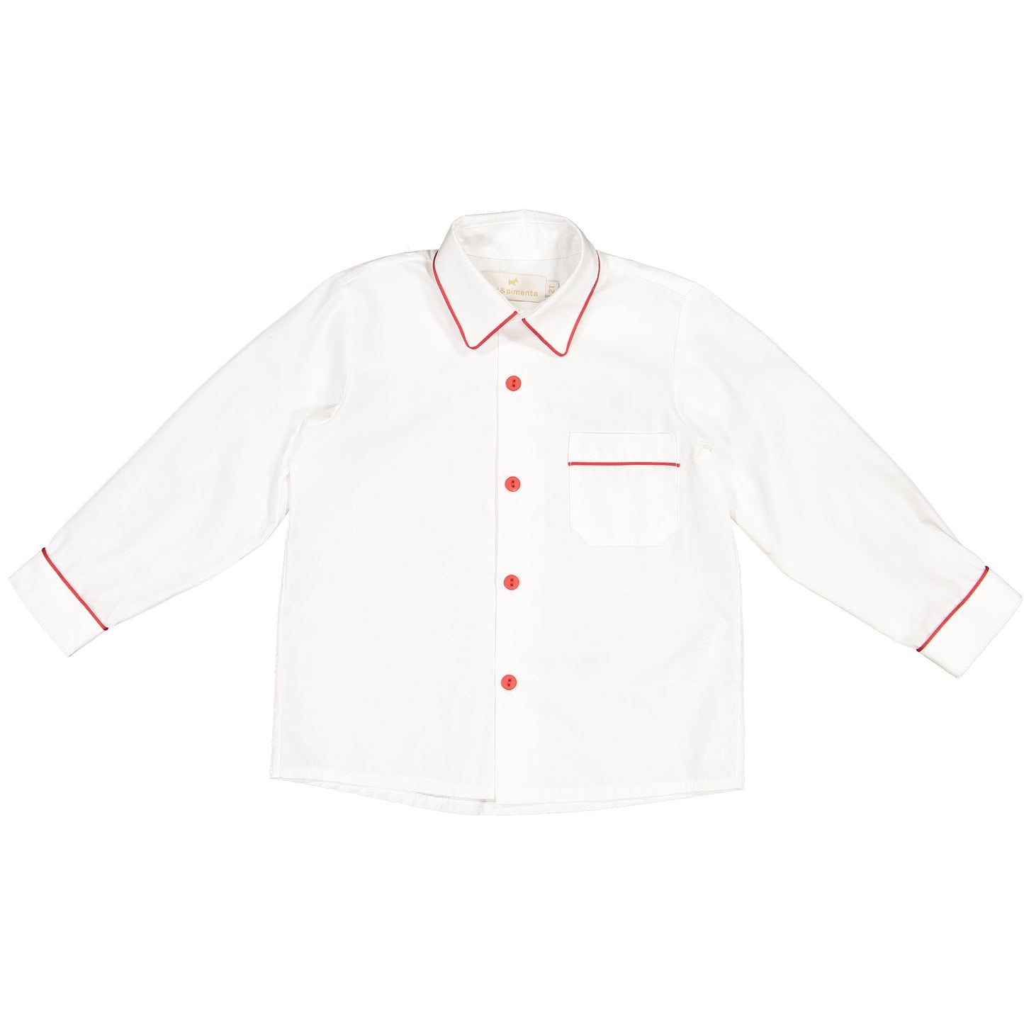 Red Trim Boy Shirt
