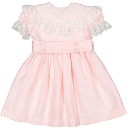 Linen Pink Crossed Dress