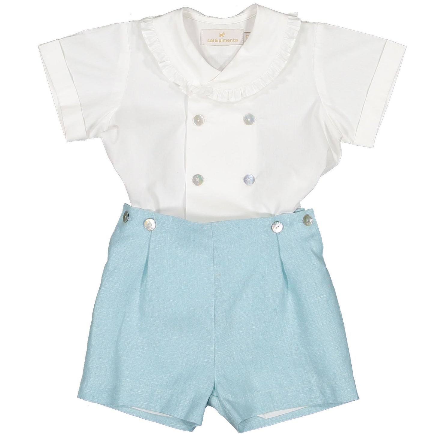 Linen Turquoise Boy Set