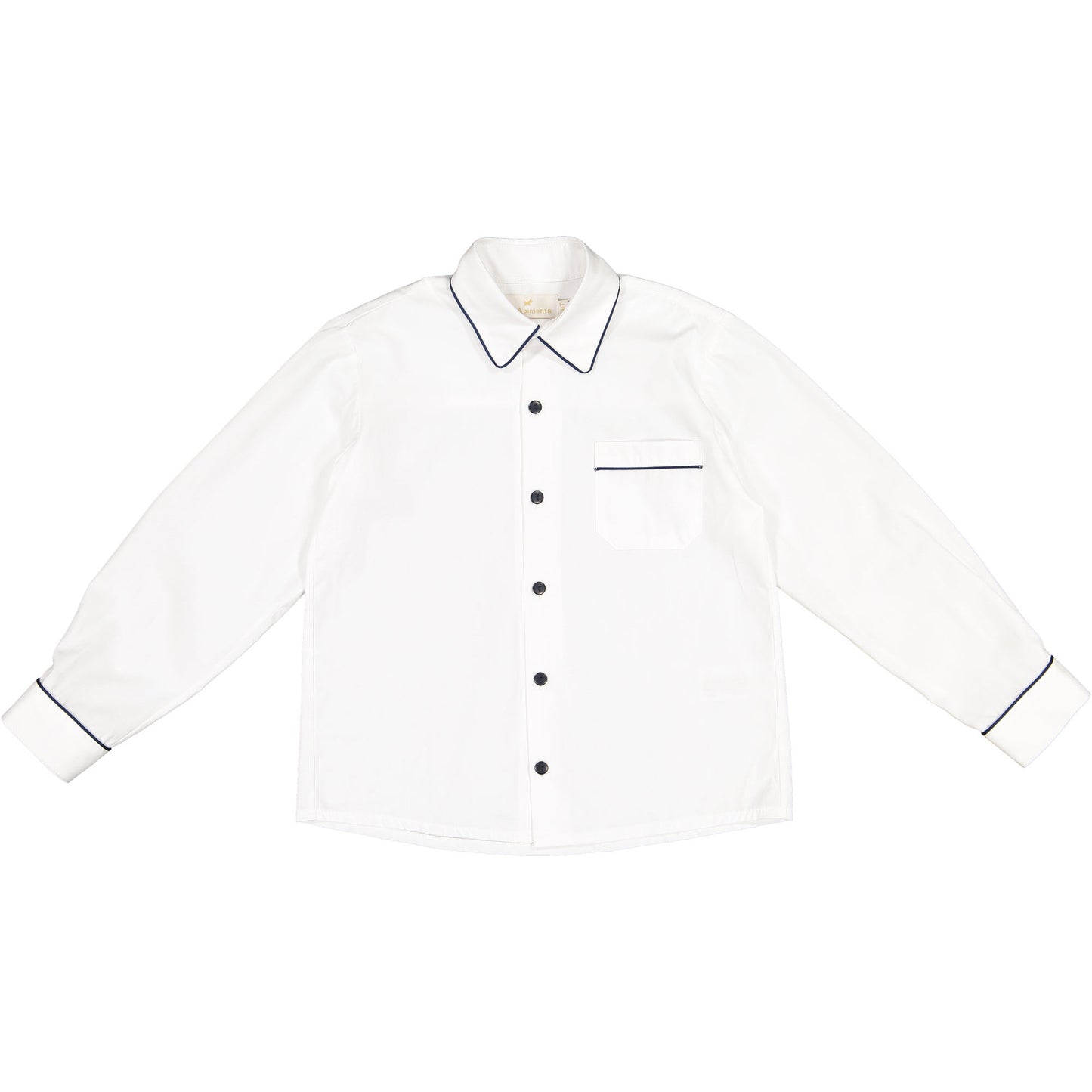 Navy Blue Trim Boy Shirt