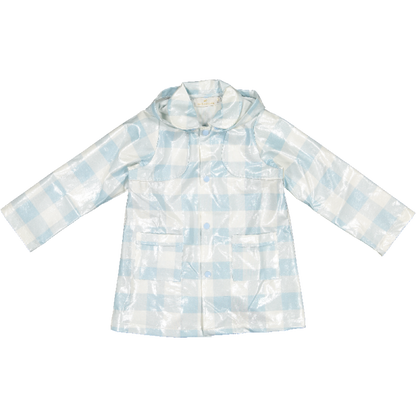 Blue Gingham Raincoat