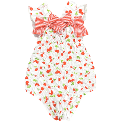 Classic Cherries Frilled Swimsuit