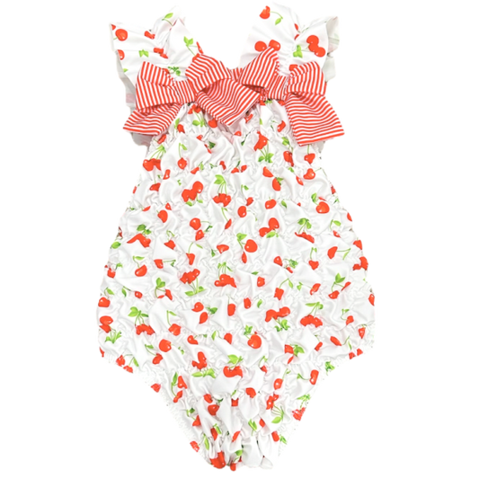 Classic Cherries Frilled Swimsuit