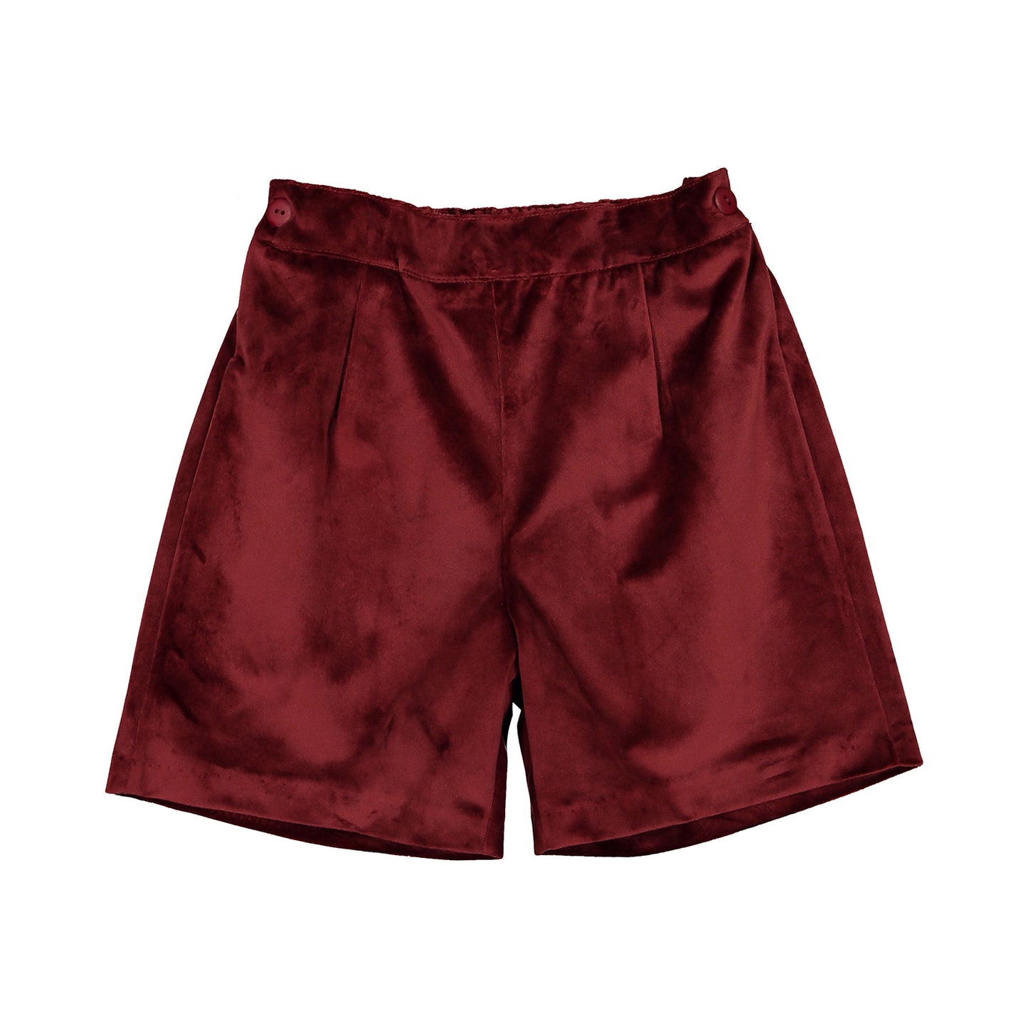Burgundy Velvet Shorts