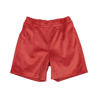 Carmine Velvet Shorts