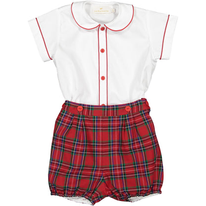 Red Tartan Baby Set