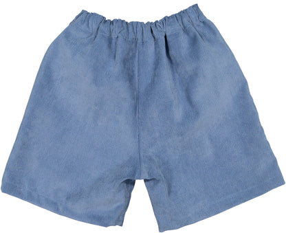 Blue Corduroy Boy Shorts