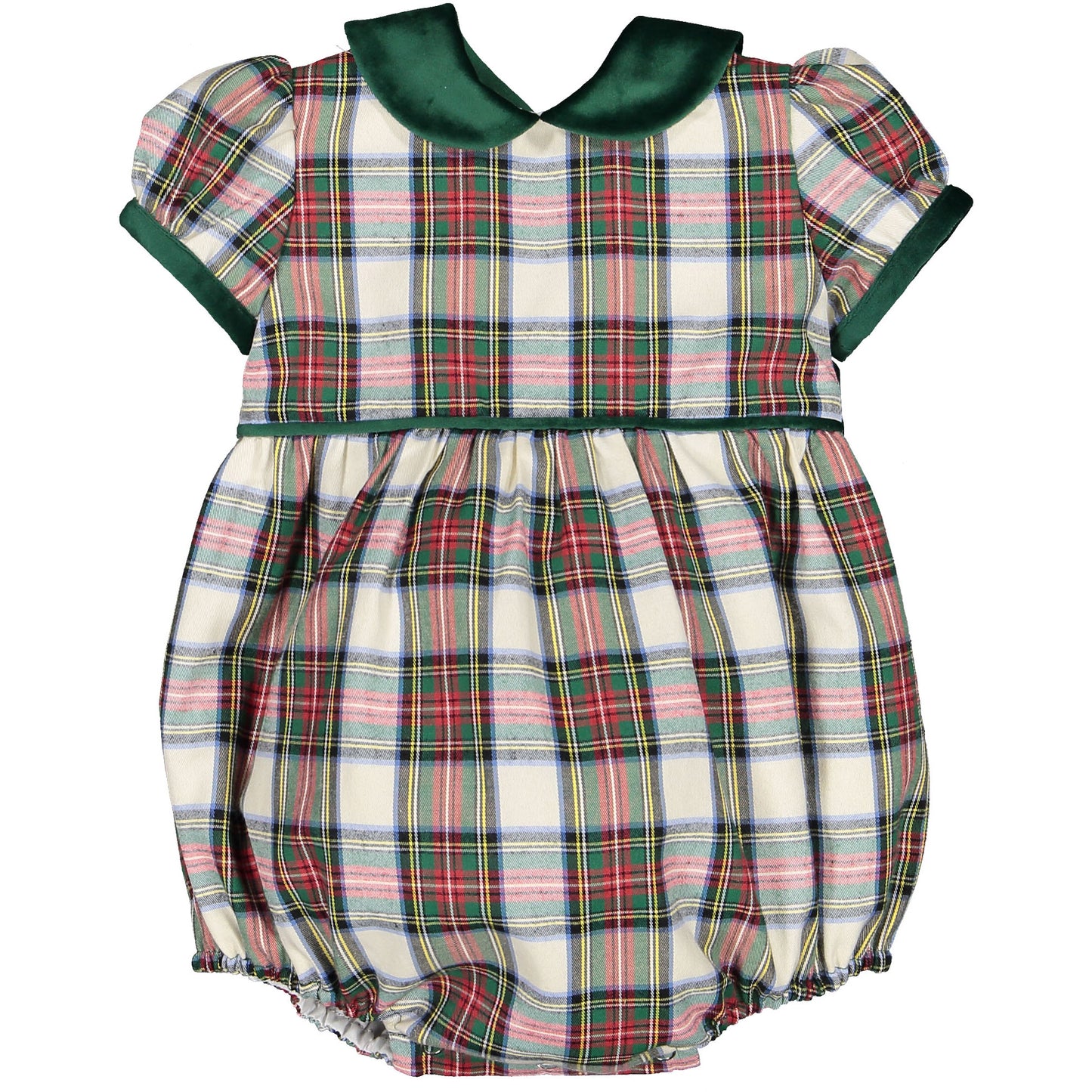 Emerald Green Tartan Romper