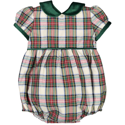 Emerald Green Tartan Romper