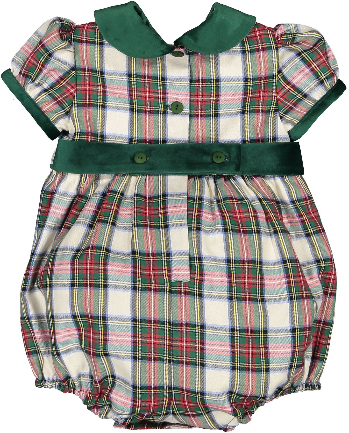 Emerald Green Tartan Romper