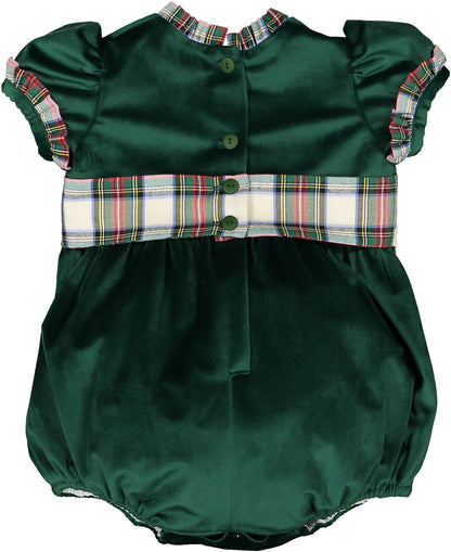 Emerald Green Velvet Romper