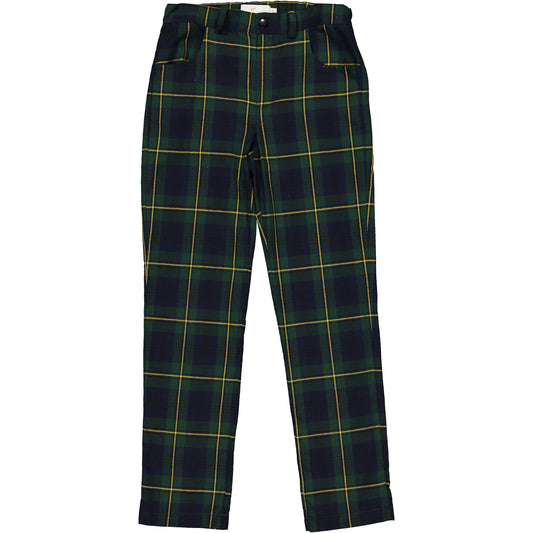 Navy Tartan Trousers