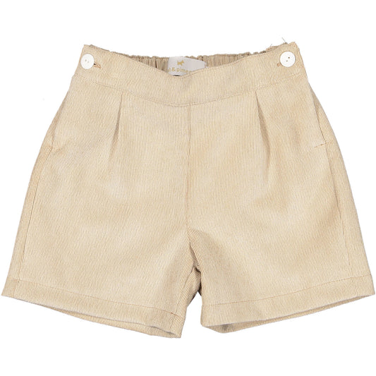 Cream Corduroy Boy Shorts