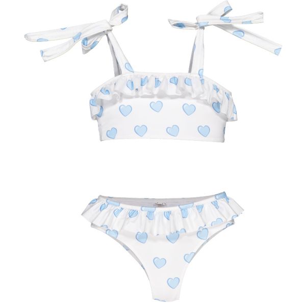Hearts Blue Bikini